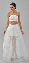 Load image into Gallery viewer, Crinoline, Wedding Dress Underskirt, White Petticoat Skirt, Four Hoop Skirt