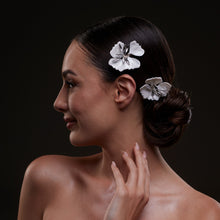 Load image into Gallery viewer, 2-Piece White Flower Hair Comb Set