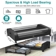 Load image into Gallery viewer, Under-Bed Storage Drawer with Wheels Multipurpose with Clear Window &amp; Label