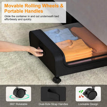 Load image into Gallery viewer, Under-Bed Storage Drawer with Wheels Multipurpose with Clear Window &amp; Label