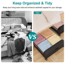 Load image into Gallery viewer, Under-Bed Storage Drawer with Wheels Multipurpose with Clear Window &amp; Label