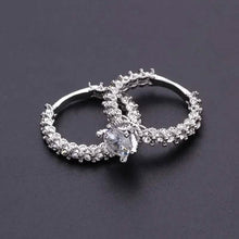 Load image into Gallery viewer, 2-Piece Set: Fashionable Engagement Rings Adorned with Full Rhinestones