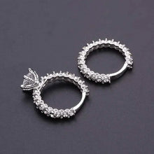 Load image into Gallery viewer, 2-Piece Set: Fashionable Engagement Rings Adorned with Full Rhinestones