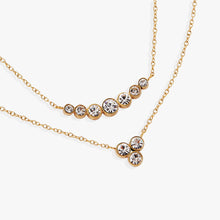 Load image into Gallery viewer, Double-Layer Crystal Necklace