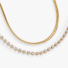 Load image into Gallery viewer, Double Strand Crystal Tennis Chain Bracelet