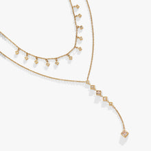 Load image into Gallery viewer, Two-Layered Princess Cut Crystal Necklace
