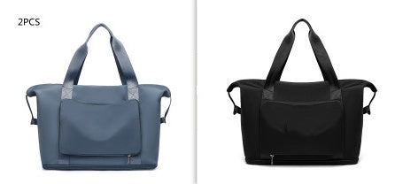 Foldable Travel Gym Bag for Women – Large Capacity Waterproof Duffel Bag with Wet Pocket & Luggage Strap