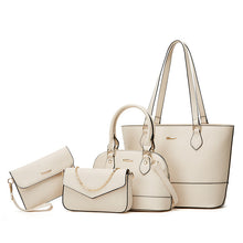 Load image into Gallery viewer, Women's PU Leather Tote Bag Set – Structured Shoulder Bag with Multi-Compartment Organizer