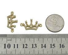 Load image into Gallery viewer, Gold CZ Crown Charm, Sku#LK676