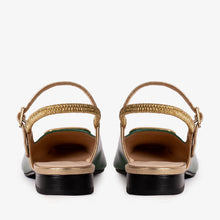 Load image into Gallery viewer, The Rosalinda Green Patent Leather Women Flat Slingback Sandal