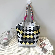 Load image into Gallery viewer, Women's Knitted Tote Bag - Large Capacity Magnetic Closure Bucket Bag