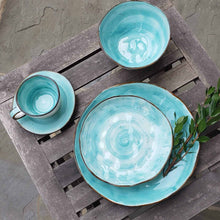 Load image into Gallery viewer, Cabana Turquoise Dinnerware - 20 Piece Set