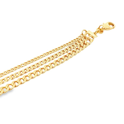 Triple Cuban Chain Bracelet (I420A)
