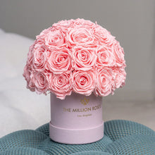 Load image into Gallery viewer, Essence Light Pink Suede Superdome Box | Light Pink Roses