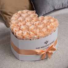 Load image into Gallery viewer, Heart White Box | Peach Roses