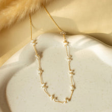 Load image into Gallery viewer, Gold Bead Pearl Layering Necklace