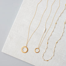 Load image into Gallery viewer, Pearl, Labradorite and Black Spinel Halo Mini Gold Pendant