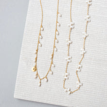 Load image into Gallery viewer, Gold Bead Pearl Layering Necklace