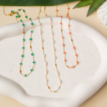 Load image into Gallery viewer, Margarita Chains - Green Onyx, Moonstone, Coral
