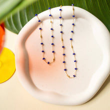 Load image into Gallery viewer, Margarita Chains - Lapis and Chalcedony