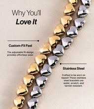 Load image into Gallery viewer, Heart Charm Tennis Bracelet
