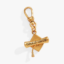 Load image into Gallery viewer, Graduation Cap Fob Clip Bag Charm