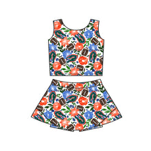 Load image into Gallery viewer, MOQ 5 pcs crocodile floral football kids girls team active outfits