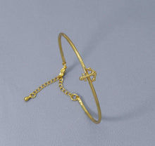 Load image into Gallery viewer, Thin Star Anchor Elephant Bangle, O108C