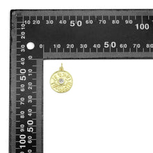 Load image into Gallery viewer, Gold Protection Evil Eye Coin Charm Pendant,Sku#LX865