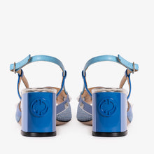 Load image into Gallery viewer, The Linea Blue Leather Women Slingback Sandal