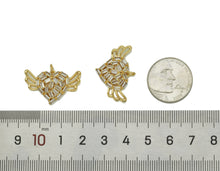 Load image into Gallery viewer, Baguette CZ Heart With Wings Charm, Sku#LK605