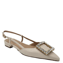 Load image into Gallery viewer, Cream Leather Lavanda Sling Back Flat