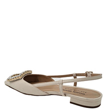 Load image into Gallery viewer, Cream Leather Lavanda Sling Back Flat