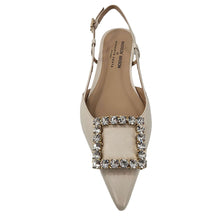 Load image into Gallery viewer, Cream Leather Lavanda Sling Back Flat