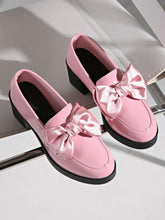 Load image into Gallery viewer, Women's Bowtie Platform Pumps - Low Heel Slip-On Dress Shoes