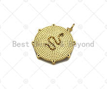 Load image into Gallery viewer, CZ Micro Pave Snake Snake Medaltion charm, Sku#Z1347