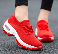 Load image into Gallery viewer, Women's Knit Platform Sneakers | Waterproof Round-Toe Flying Weave Shoes