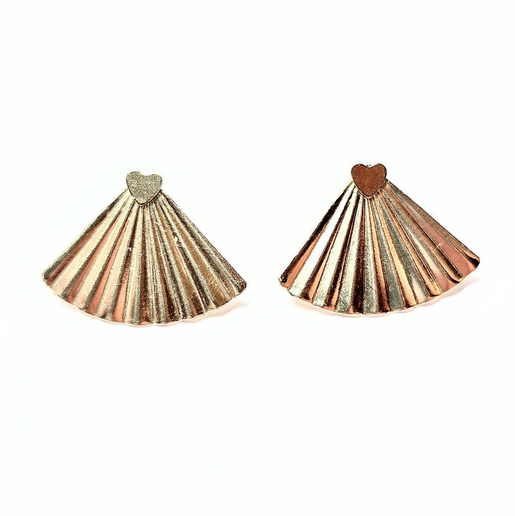 Secret Fan Ear Jacket stud earrings
