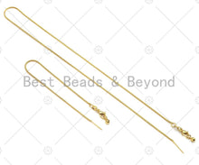 Load image into Gallery viewer, New Style Snake Chain Sliding Adjustable Necklace Bracelet, Snake chain, Adjustable necklace with rubber stoper beads 7.5/18,sku#A106