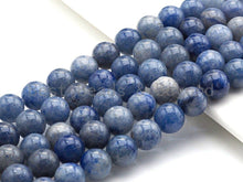 Load image into Gallery viewer, Natural Blue Aventurine, Round Smooth 6mm/8mm/10mm/12mm, Sku#638