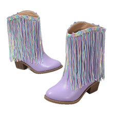 Load image into Gallery viewer, Western Fringe Ankle Boots