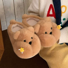 Load image into Gallery viewer, Chubby Bee Bear Slippers - Cute Cartoon Indoor House Shoes for Women &amp; Men