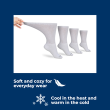 Load image into Gallery viewer, Men's Ultra-Soft Upper Calf Diabetic Socks (4 Pair)