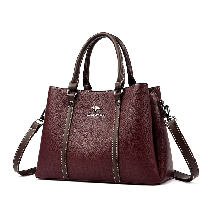 European And American Style Women's Structured PU Handbag | Everyday Shoulder Bag