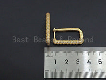 Load image into Gallery viewer, Pave Double Raw Rectangle Earring, Minimal earrings, J254