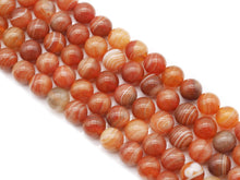 Load image into Gallery viewer, Genuine Red Botswana Agate Round Smooth Beads, Sku#U1399
