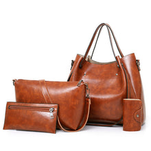 Load image into Gallery viewer, Women's Retro 4-Piece Handbag Set - PU Leather Shoulder Bag with Wallet &amp; Accessories