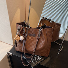 Load image into Gallery viewer, High Capacity Commuter Tote Bag – PU Leather Women's Shoulder Bag with Chain Strap
