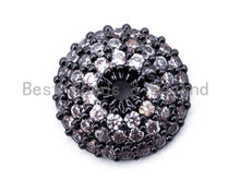 Load image into Gallery viewer, CZ Micro Pave Tassel Cap/Round Cap Beads, Silver/Gold/Rose Gold/Gunmental Tone, 3x11mm, sku#C32