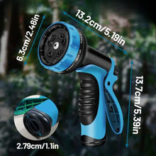 Load image into Gallery viewer, Heavy-Duty Garden Hose – 25Ft Leakproof Blue Rubber with Brass Connectors &amp; Spray Nozzle